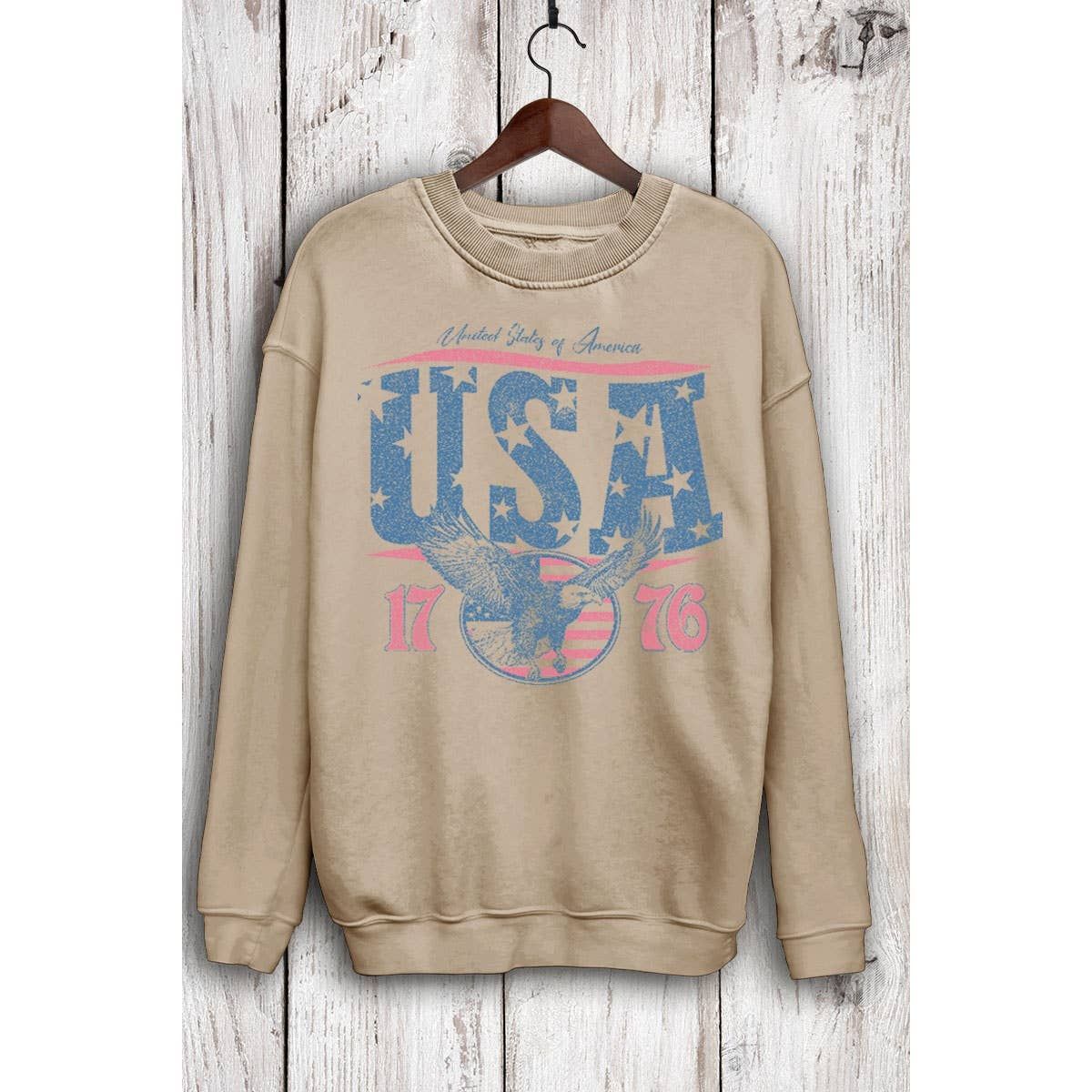 AMERICA 1776 MINERAL SWEATSHIRTS: Mineral Taupe
