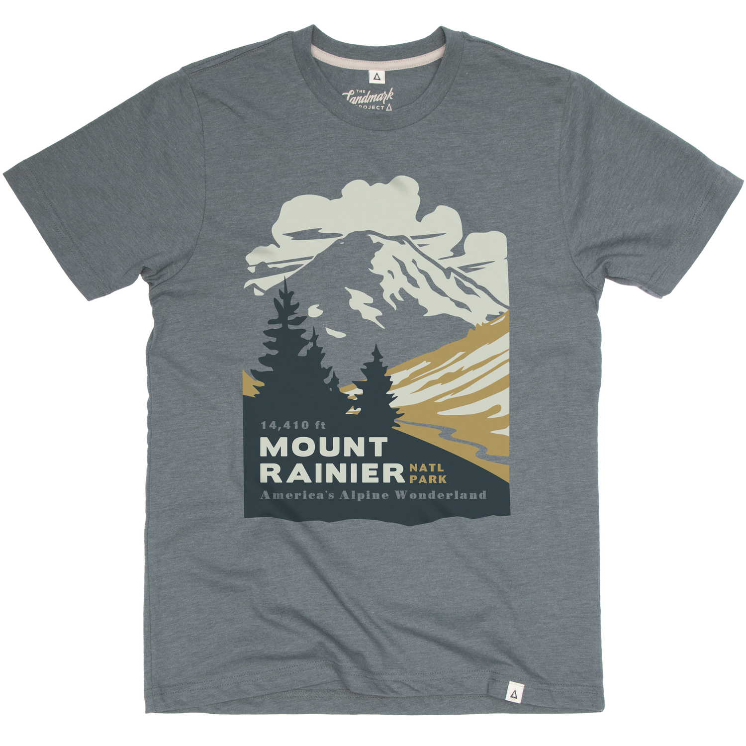 Mount Rainier National Park Tee: Manatee / XXL