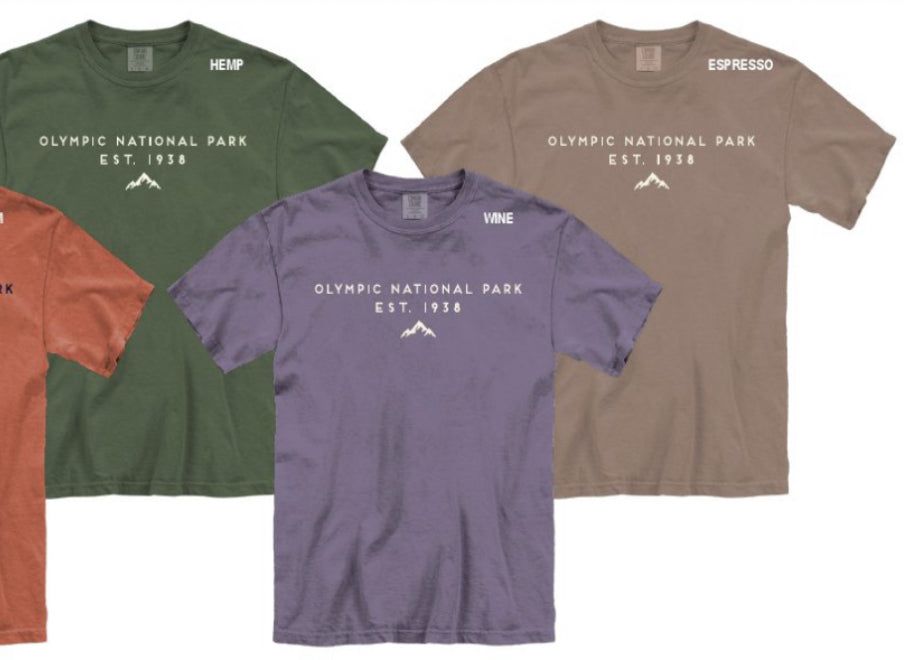 Olympic National Park EST 1938 Embroidered Short Sleeve Tee