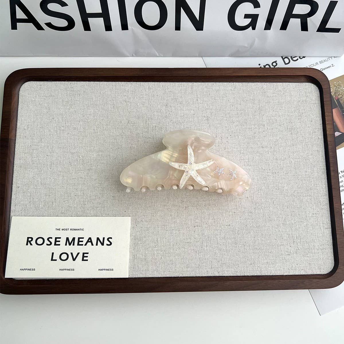 Dreamy Starfish Claw Clip – Pink