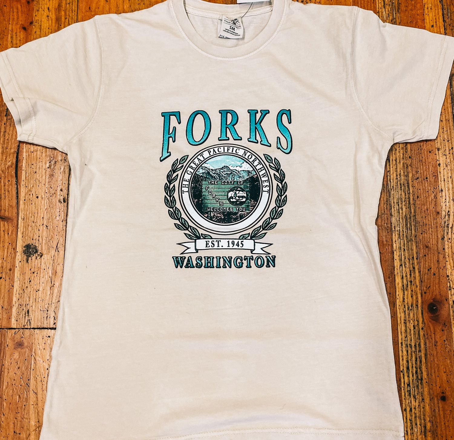 Vintage City of Forks Mountain Short Sleeve Tee