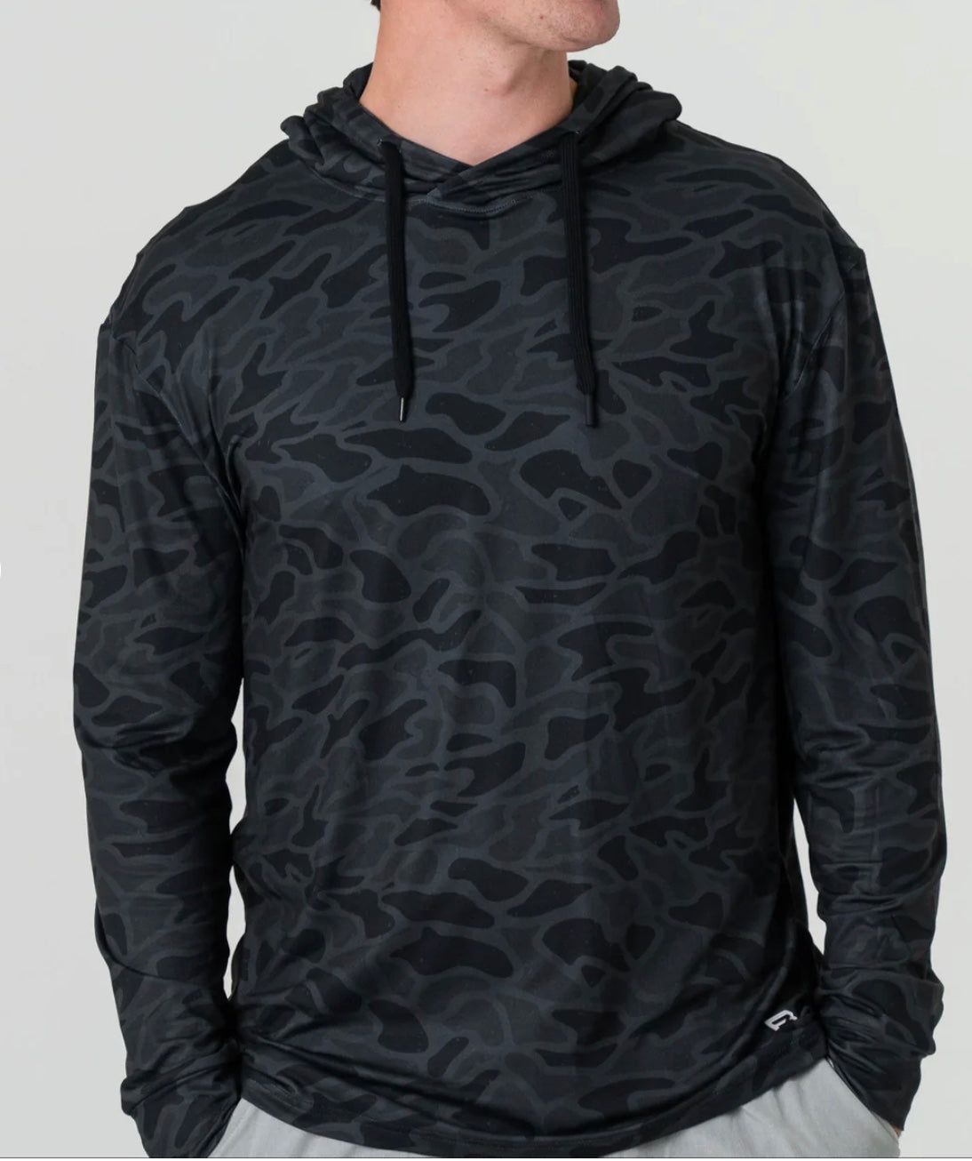 Burlebo Mens Perfomance Hoodie - Black Camo