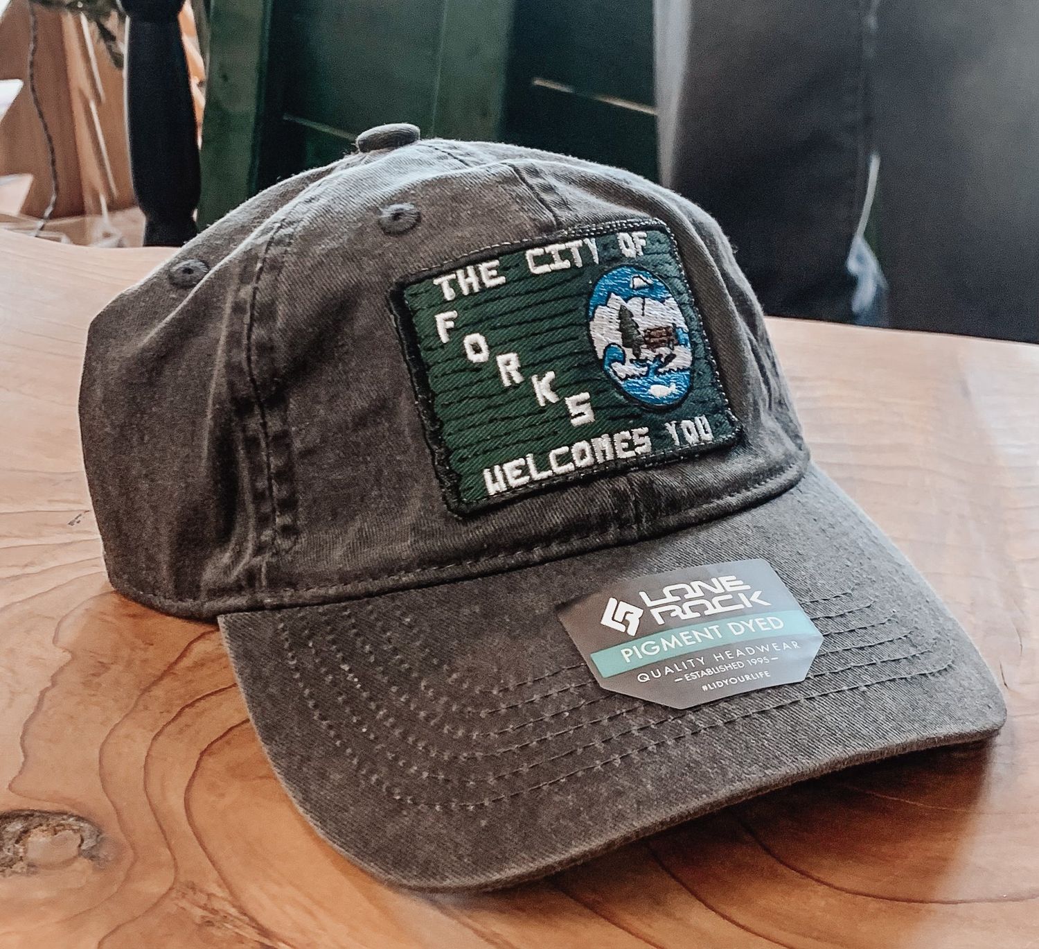 City of Forks Welcomes You Sign Dad Hat, Color: Black