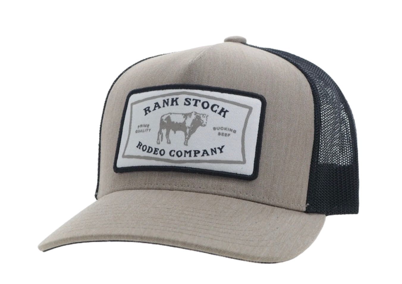 Hooey "Rank Stock" 5-Panel Tan &amp; Black Snapback Hat 2461T-TNBK