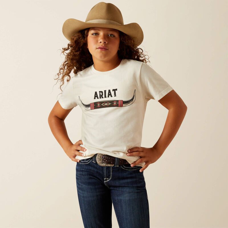 YTH Ariat Bull Horns T-Shirt