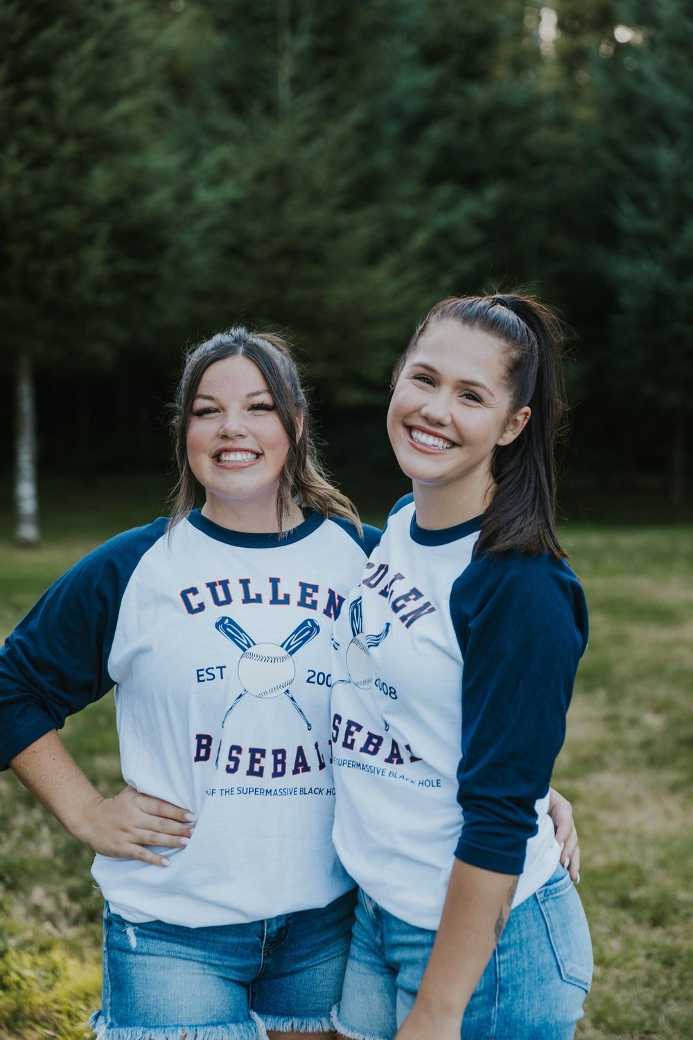 Cullen Baseball Supermassive Black Hole Double Print Design Baseball Tee