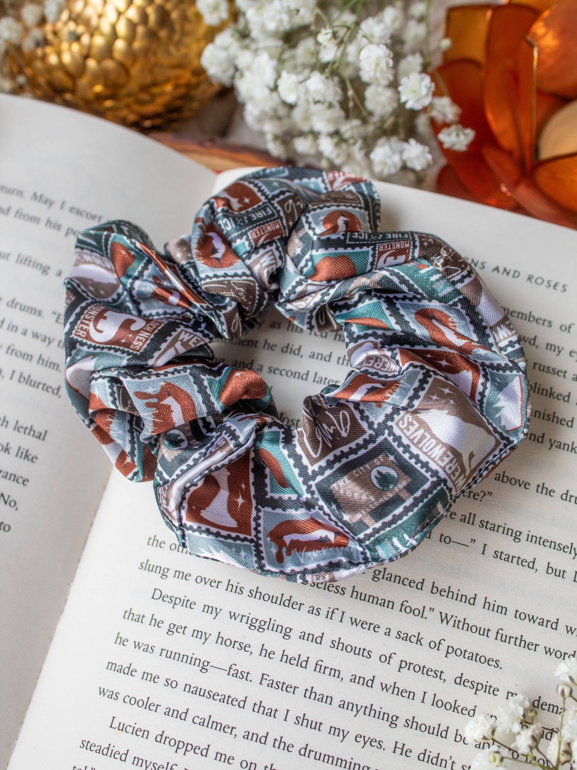 Bookish Fantasy Satin Scrunchie | Forks WA Stamps