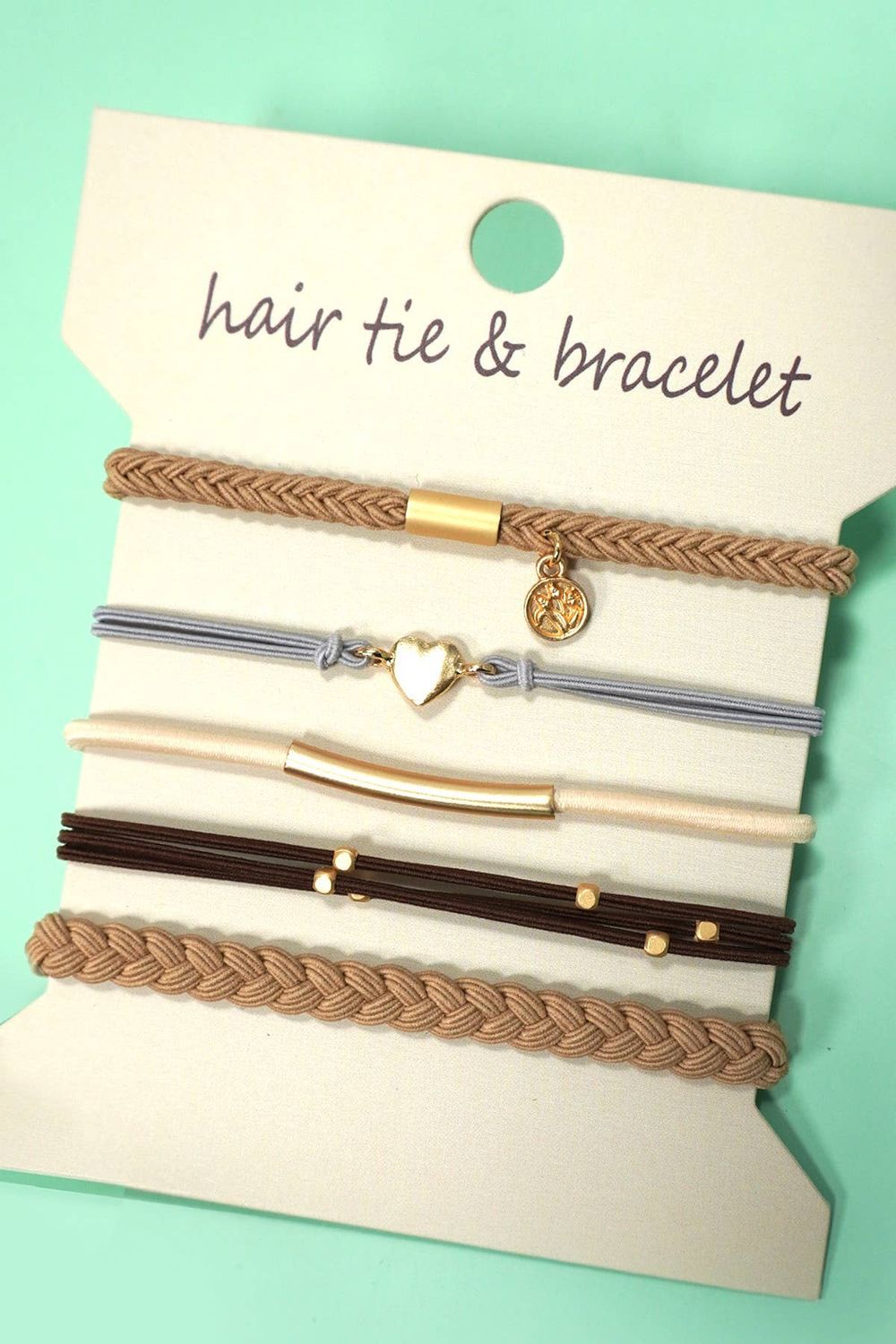 BOHO DUAL FUNCTION KNOT BRACELET HAIR TIES | HEART