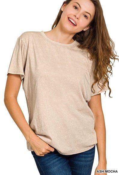 Acid Washed Short Sleeve Tee