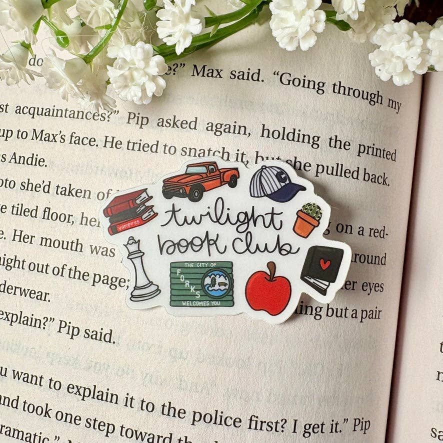 Twilight Book Club Symbols 2 inch Matte Sticker