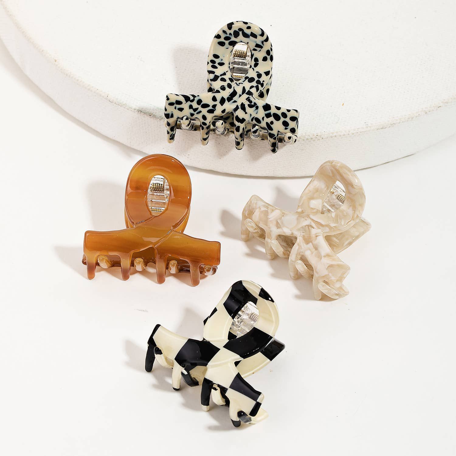 Assorted Four Piece Jaw Hair Clip Set