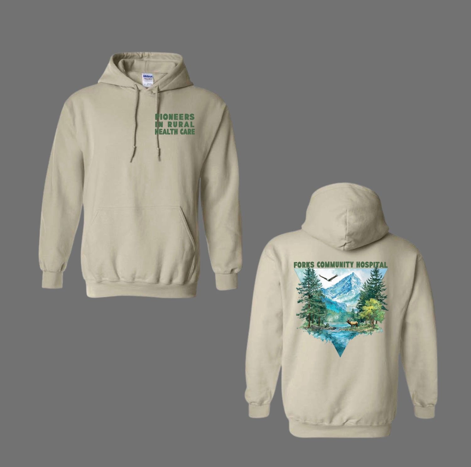 Pioneers In Healthcare Hooded Sweatshirt, Color: Sand, Size: Small