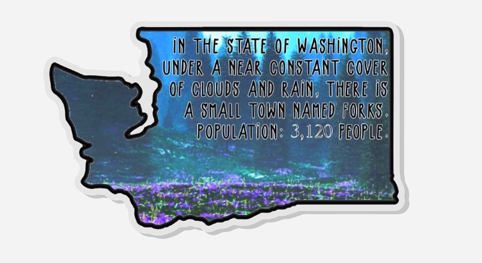 WA State Twilight Quote Acrylic Magnet