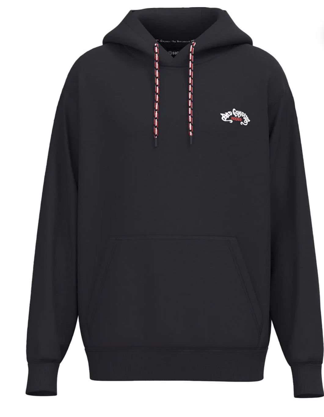 BAD COMPANY RODEO HOODY BLACK W/RED &amp; WHITE LOGO