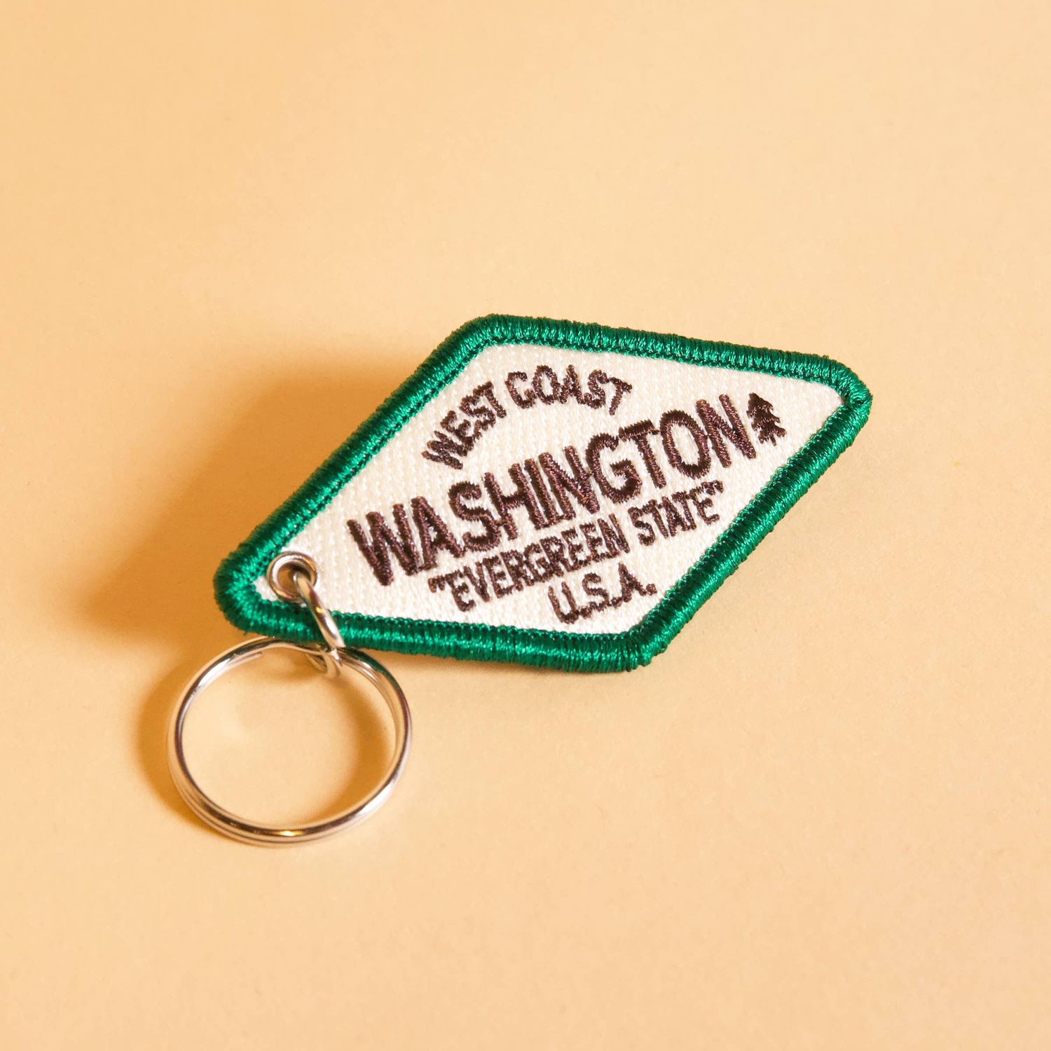 WA Evergreen State Patch Keychain