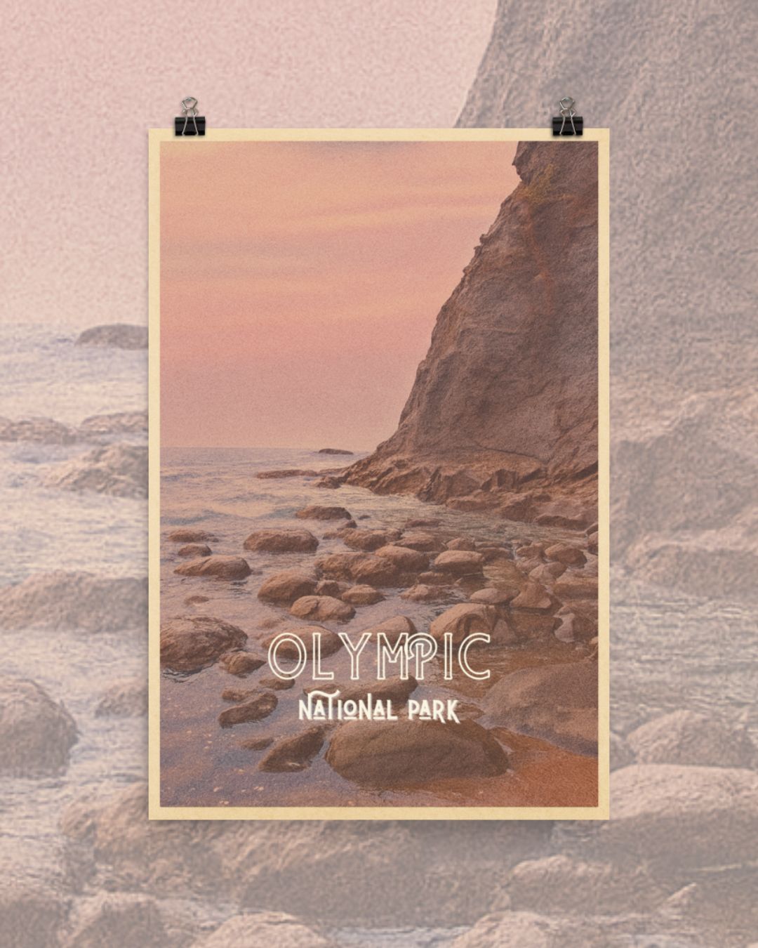 Olympic National Park Vintage Inspired 11x17 Poster
