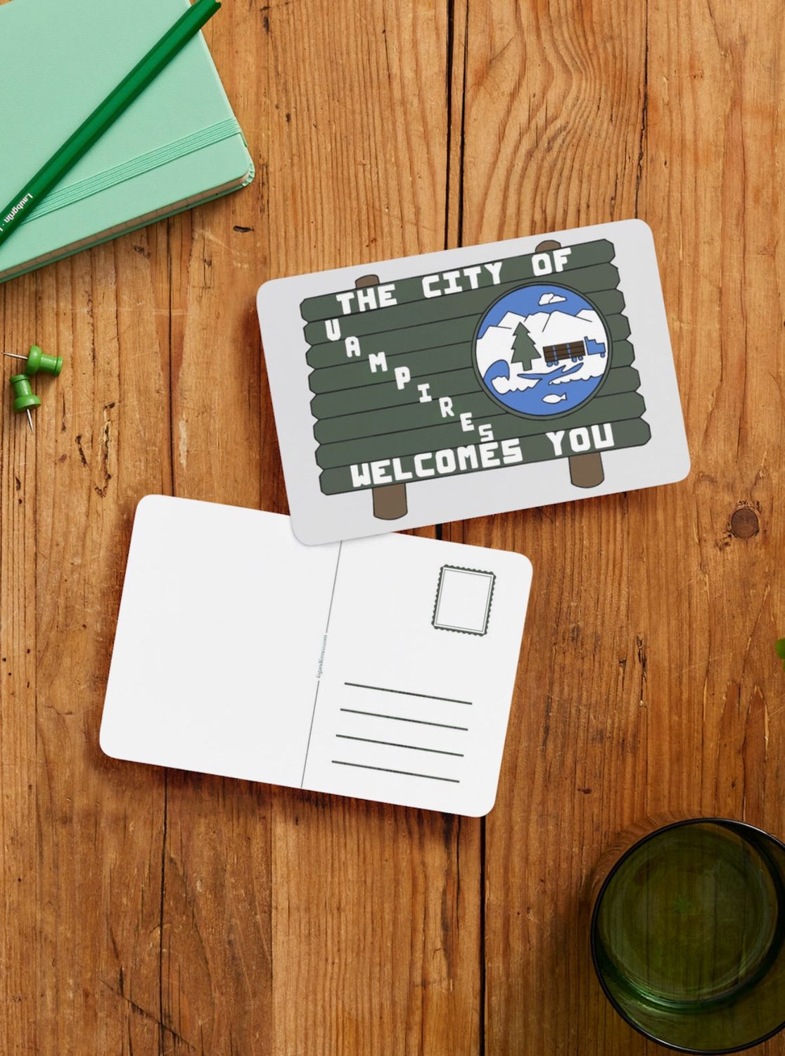 The City of Vampires Welcomes You Post Card