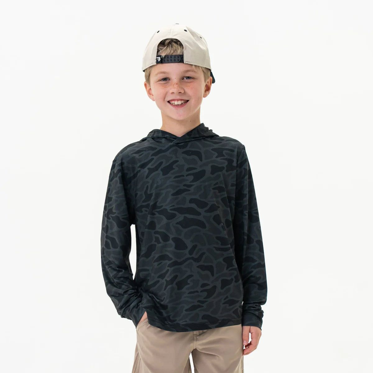 Youth - Performance Hoodie - Black Camo
