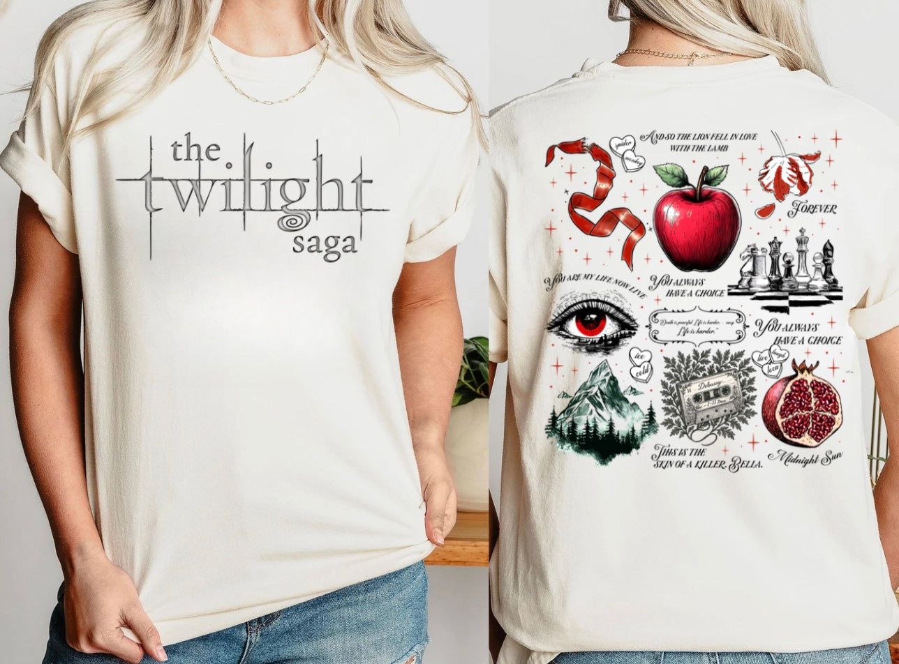Twilight Saga Collage Design White Text