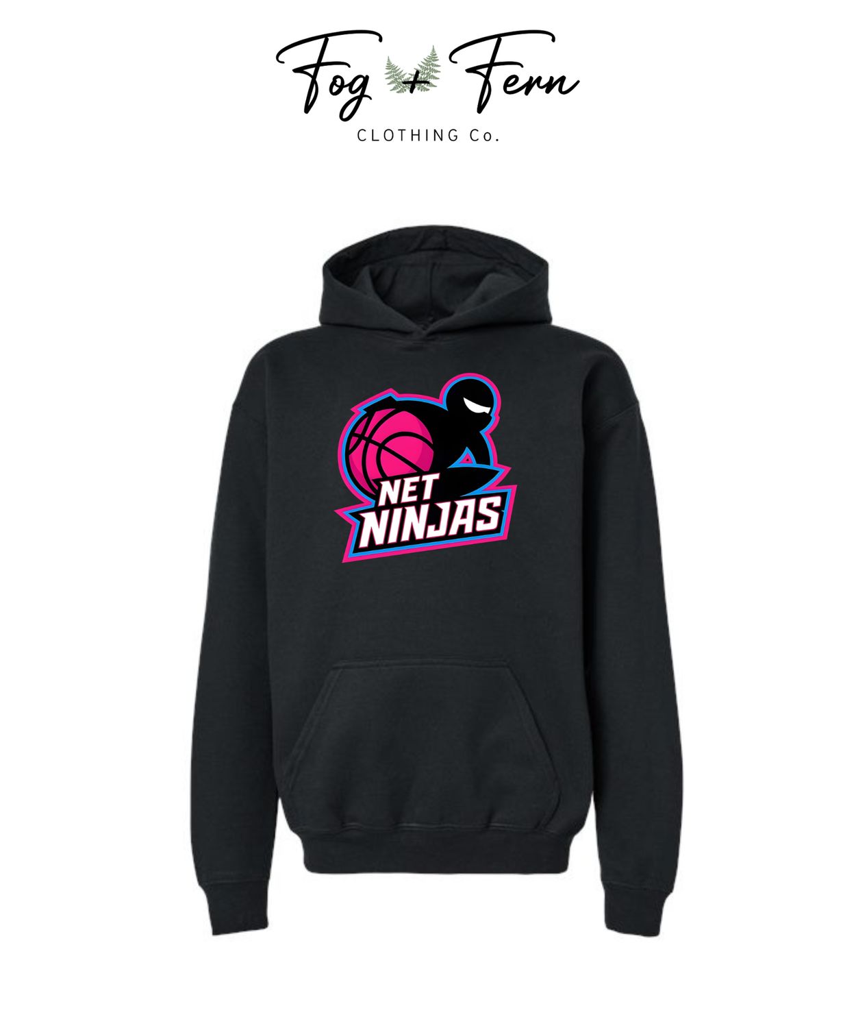 Net Ninja's Adult Hoodie - Boy's Team, Color: Black, Size: Small