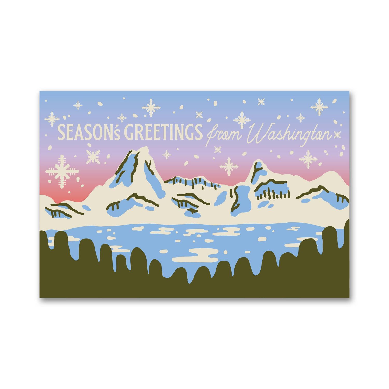Season's Greetings Washington Holiday Postcard