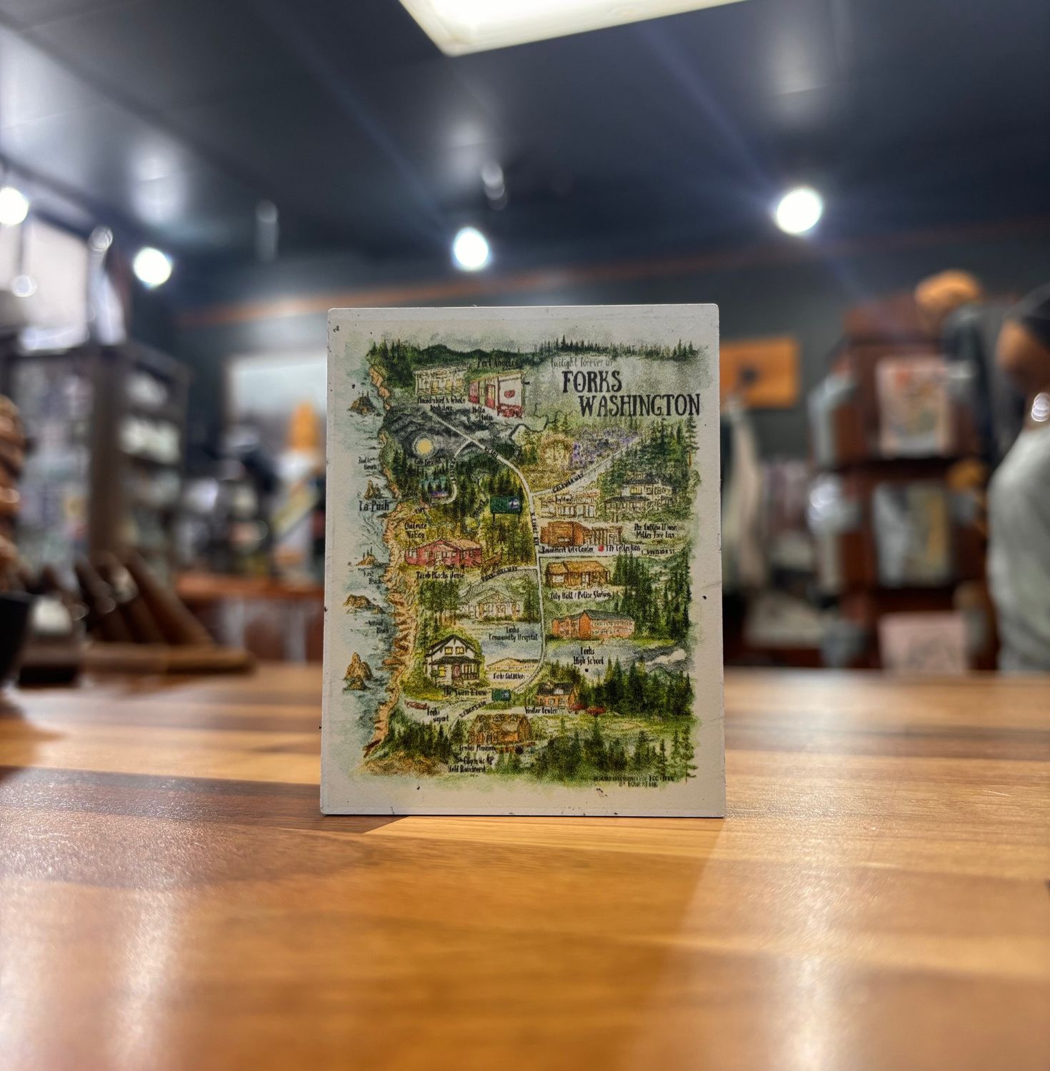 Twilight Hand Drawn Map Magnet