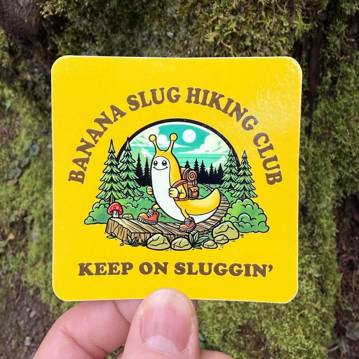 Banana Slug Hiking Club Sticker