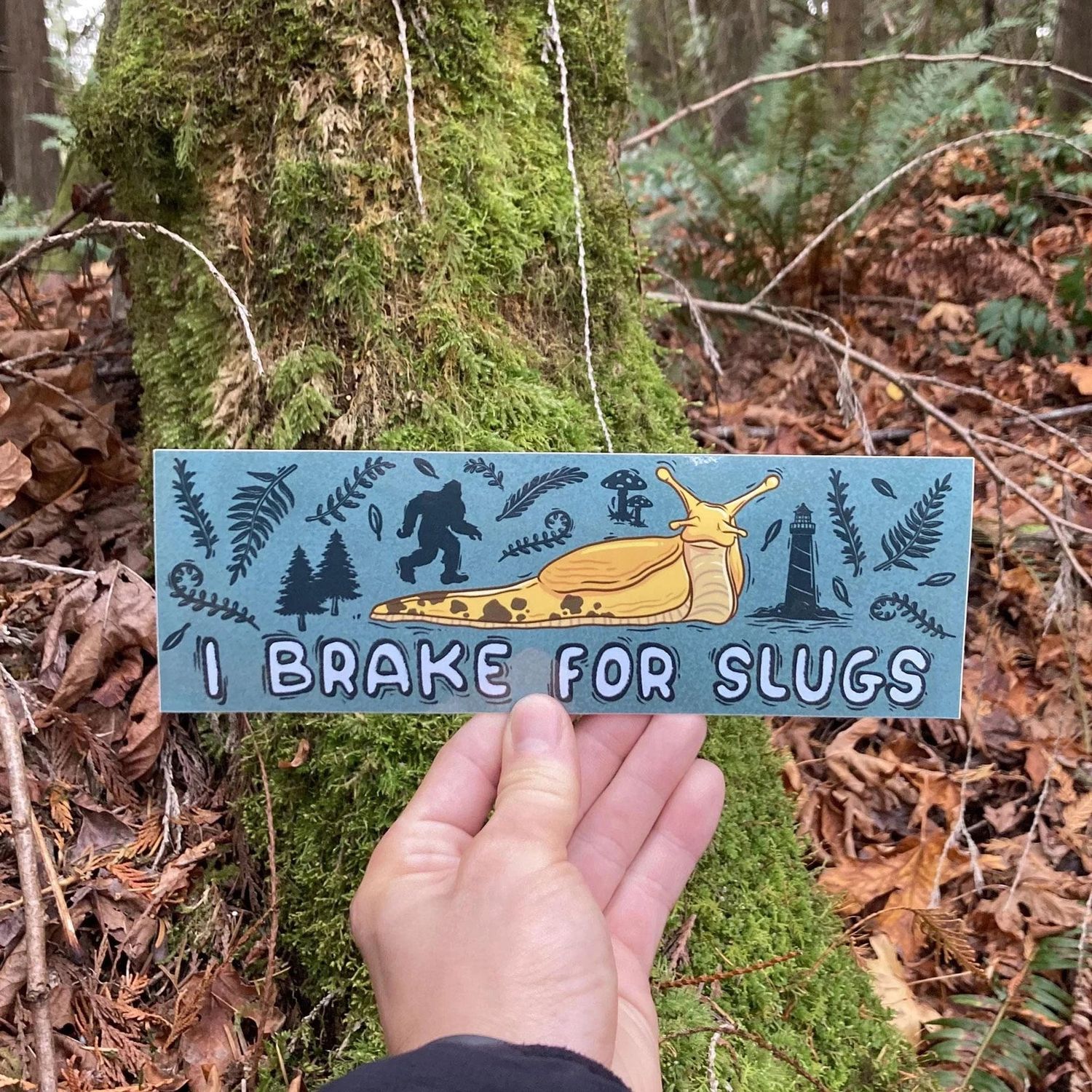 I Brake for Banana Slugs Bumper Sticker