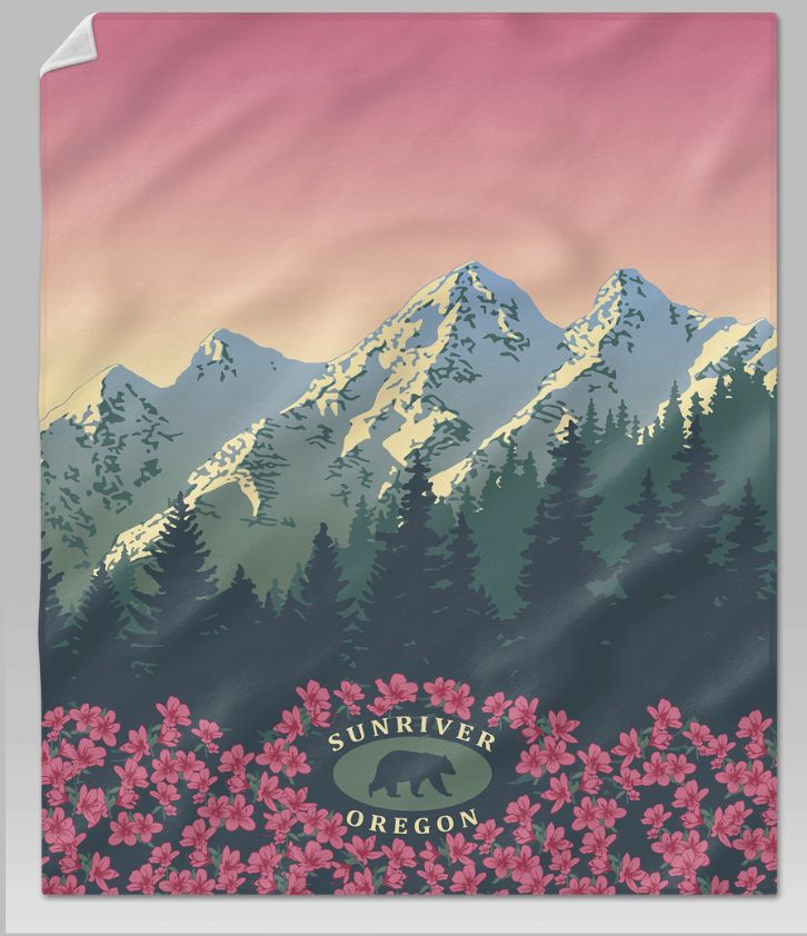 Olympic National Park Sunset Blanket
