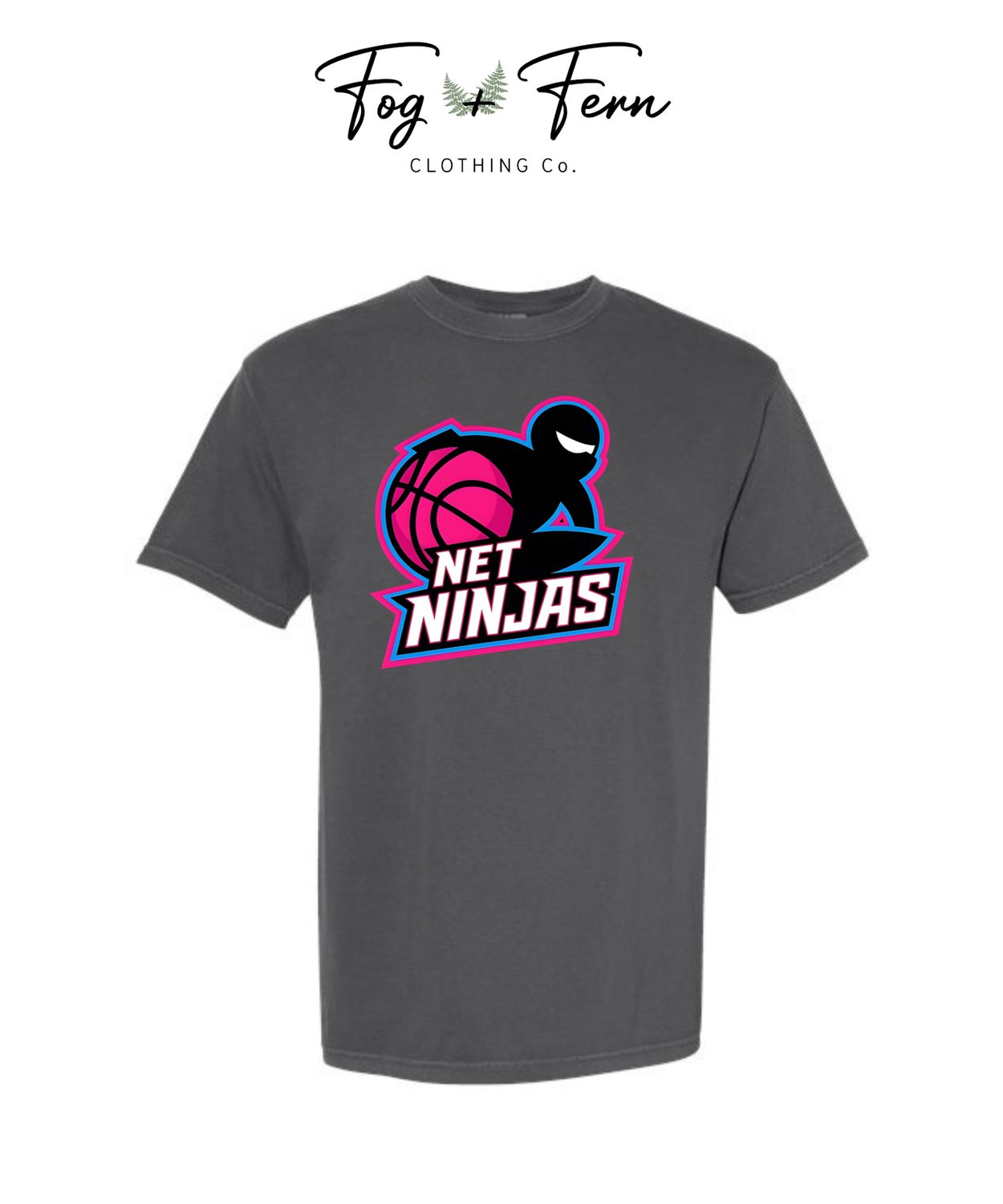 Net Ninja's Adult Comfort Color Tee - Boy's Team, Color: Pepper, Size: Small