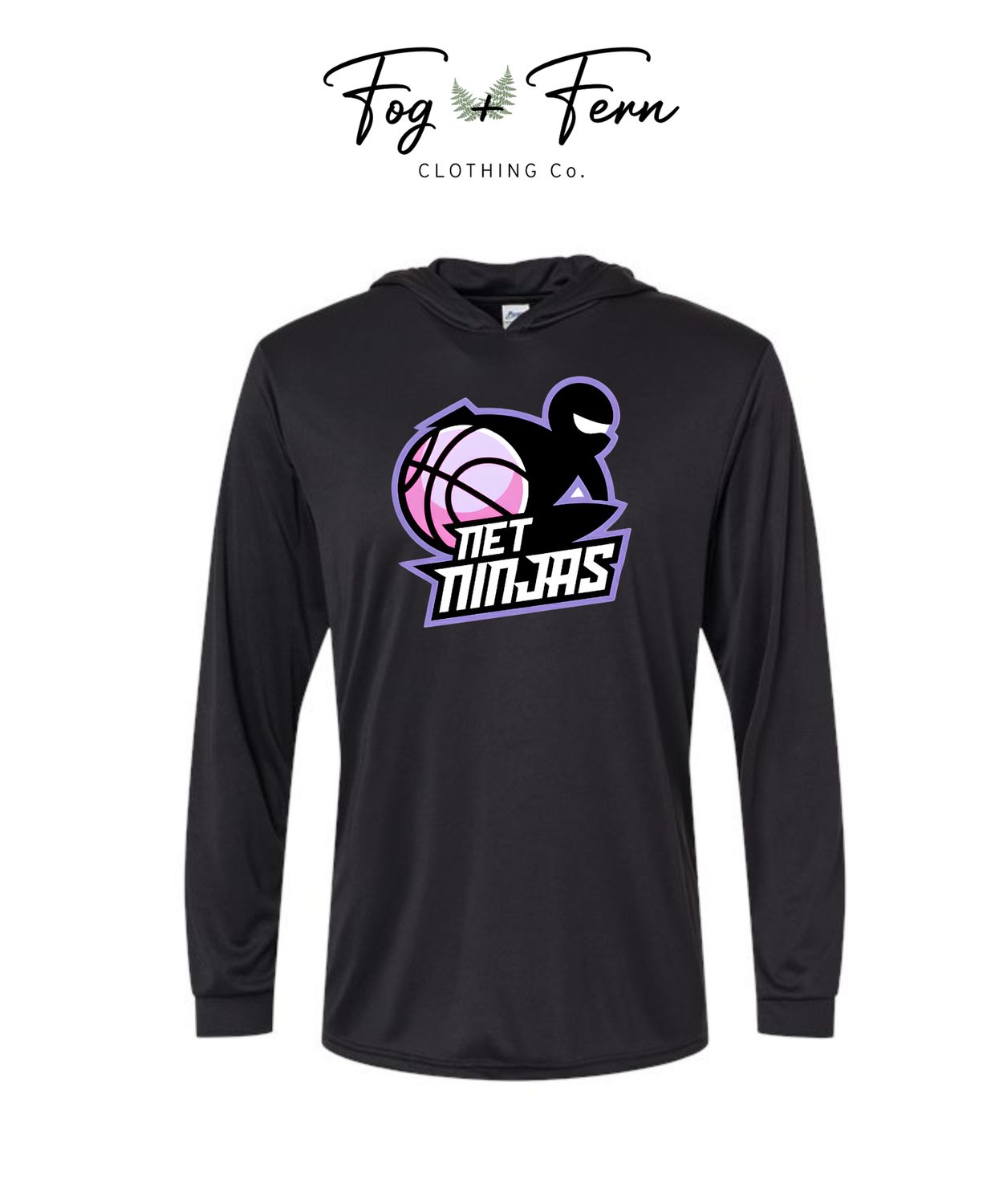 Net Ninja's Youth DriFit Long Sleeve Hooded Pullover - Girl's Team