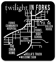 Twilight in Forks Sticker