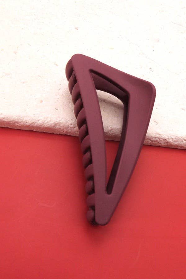 MATTE OFF TRIANGLE HAIR CLAW CLIPS |MAUVE