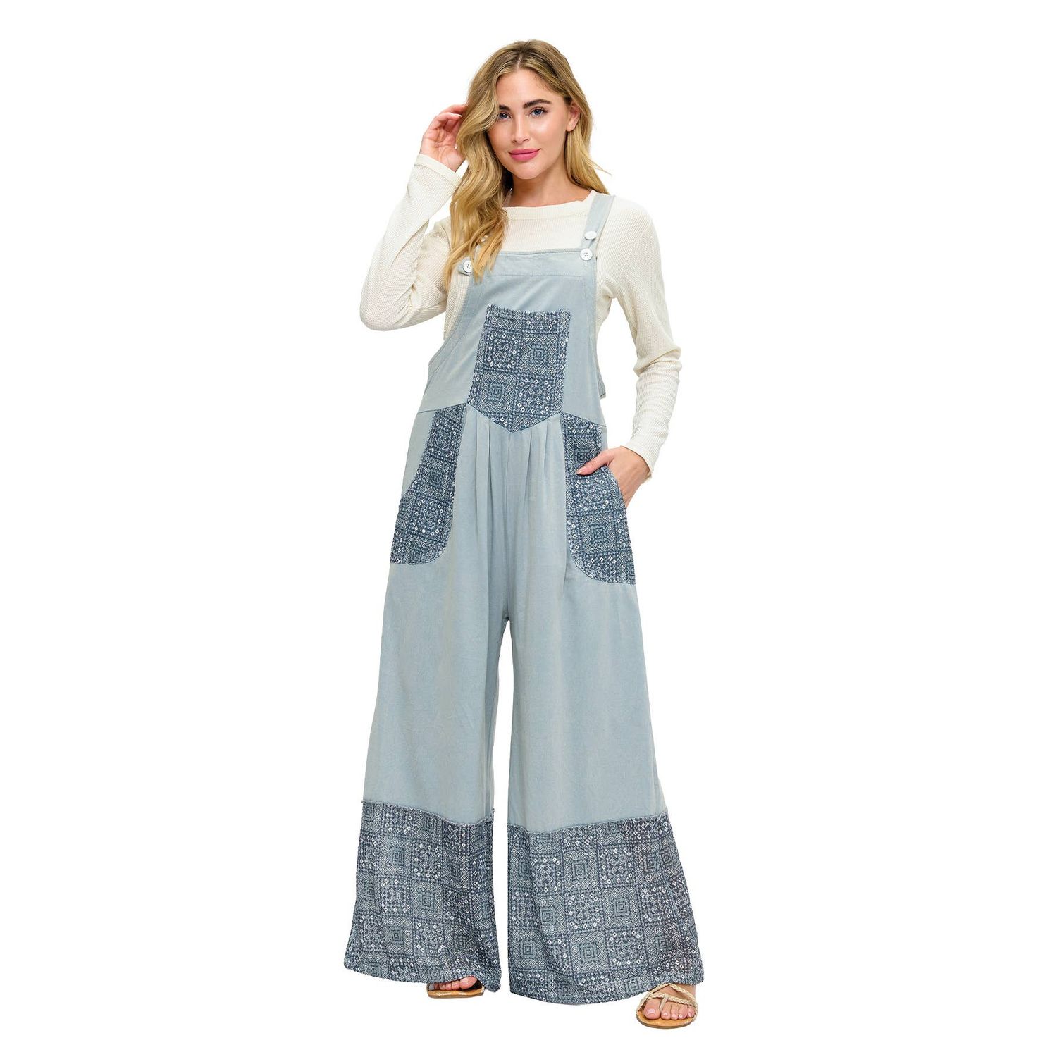 Overall Boho Ruffled Floral Lace Patches: Gray