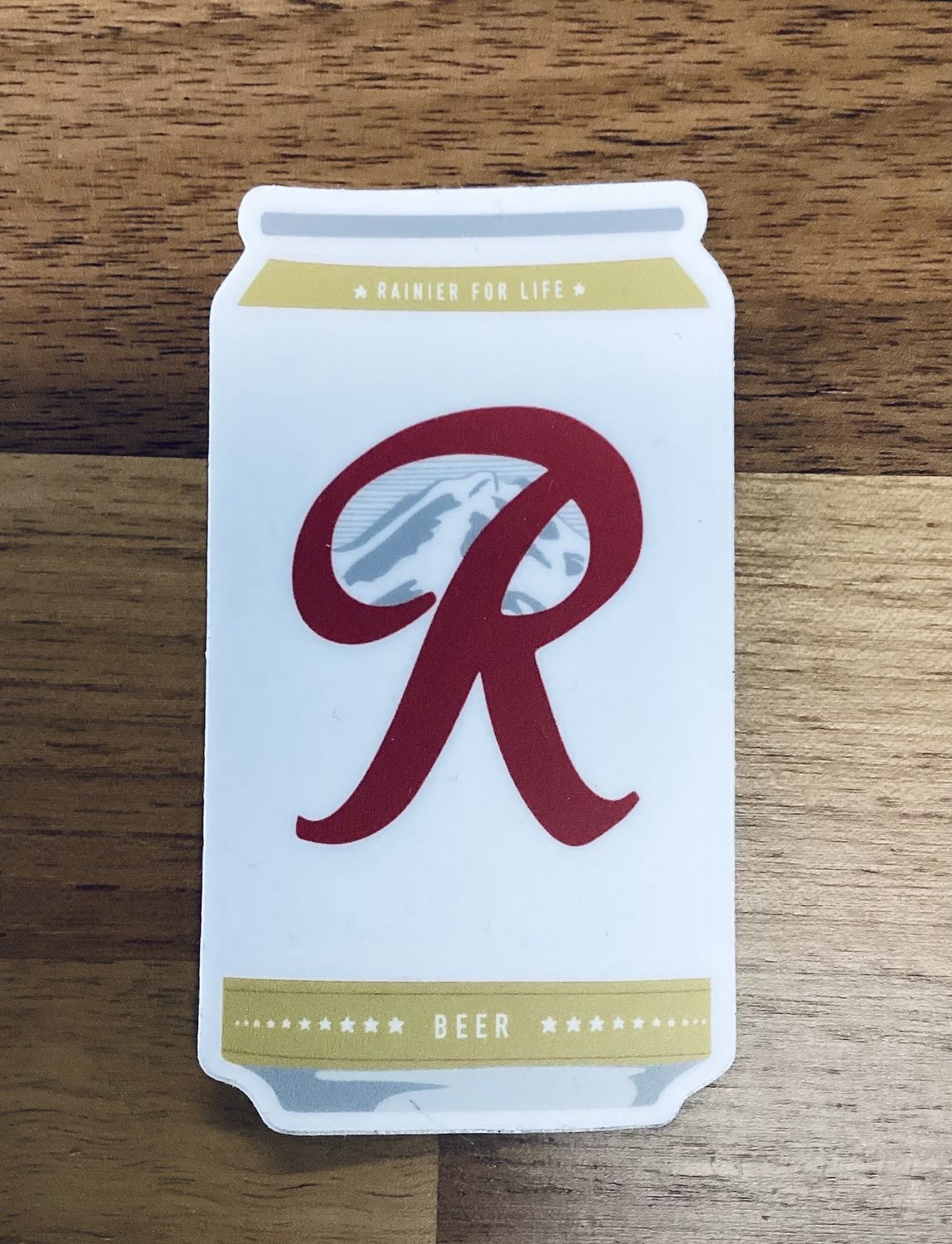 Rainier Beer Can Sticker