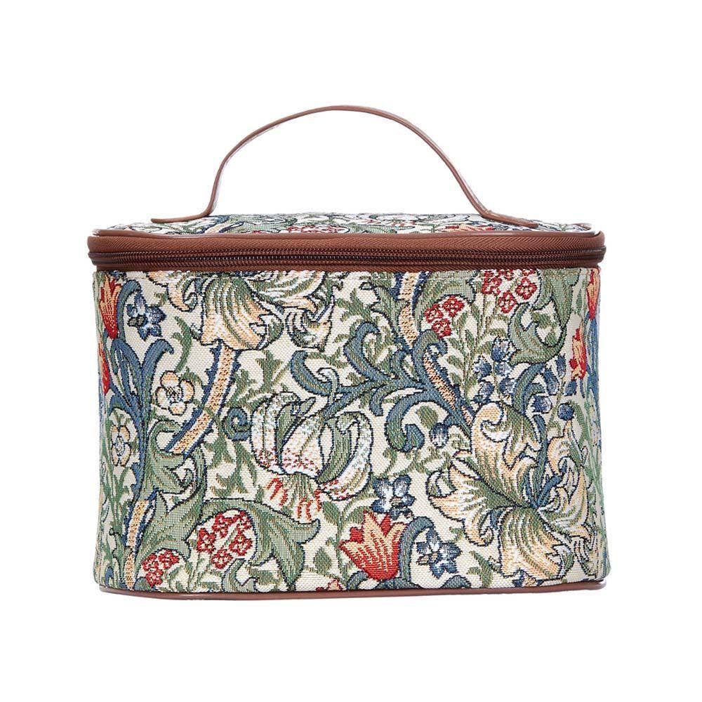 WILLIAM MORRIS GOLDEN LILY TOILETRY VANITY TRAVEL BAG