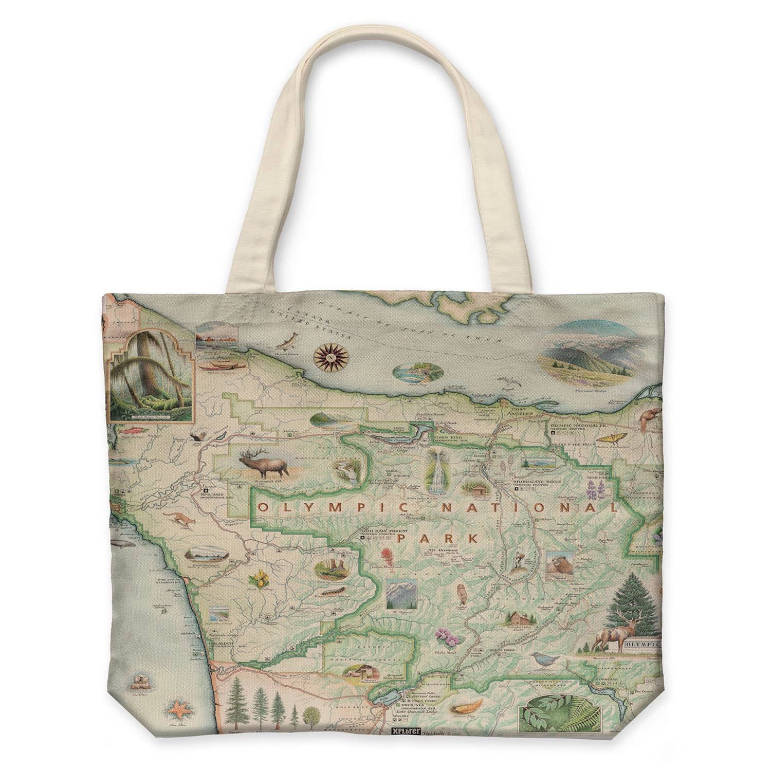 Olympic National Park Canvas Tote Bag | Reusable