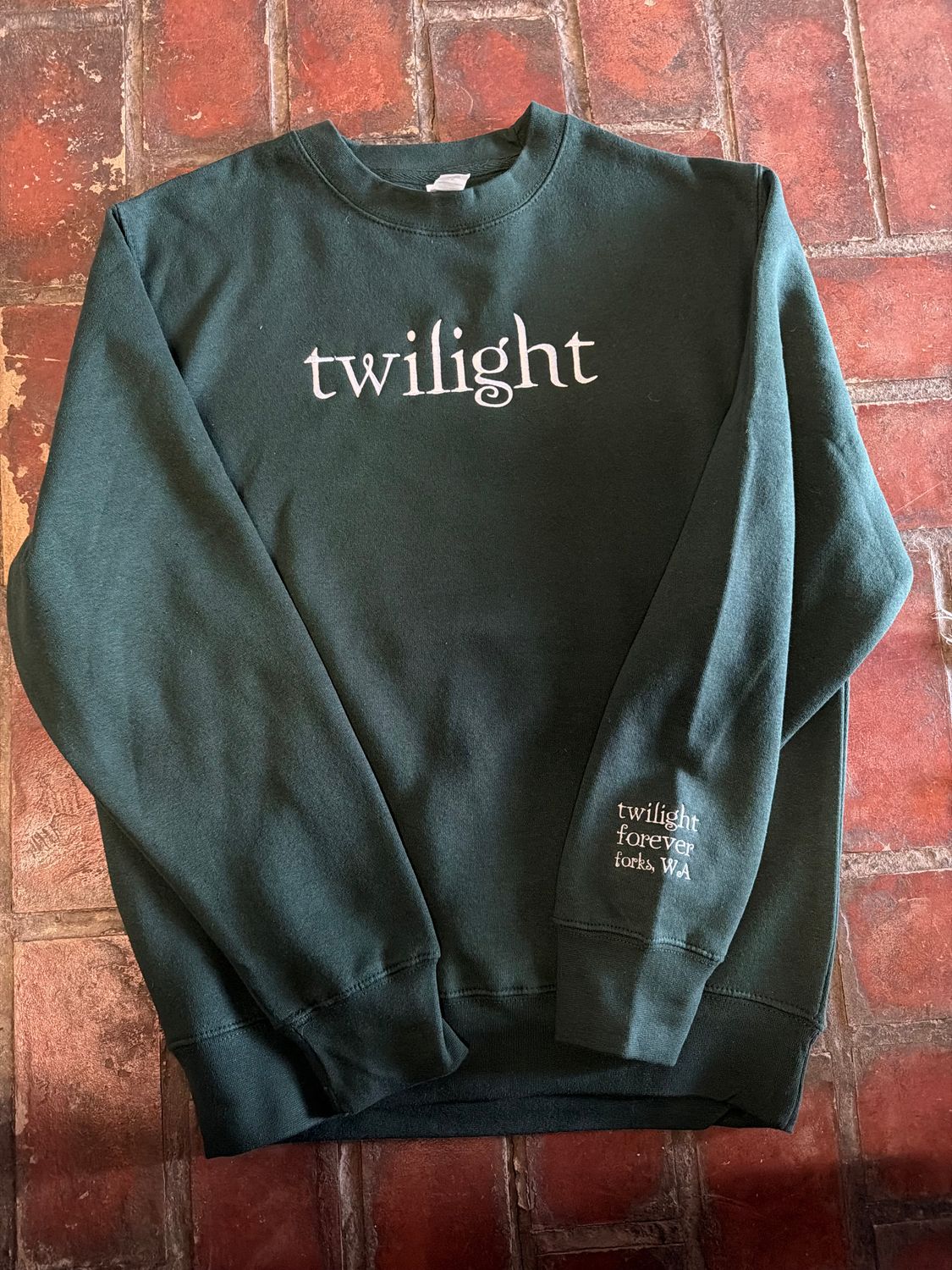 Forest Logo Embroidered Crewneck, Size: Small