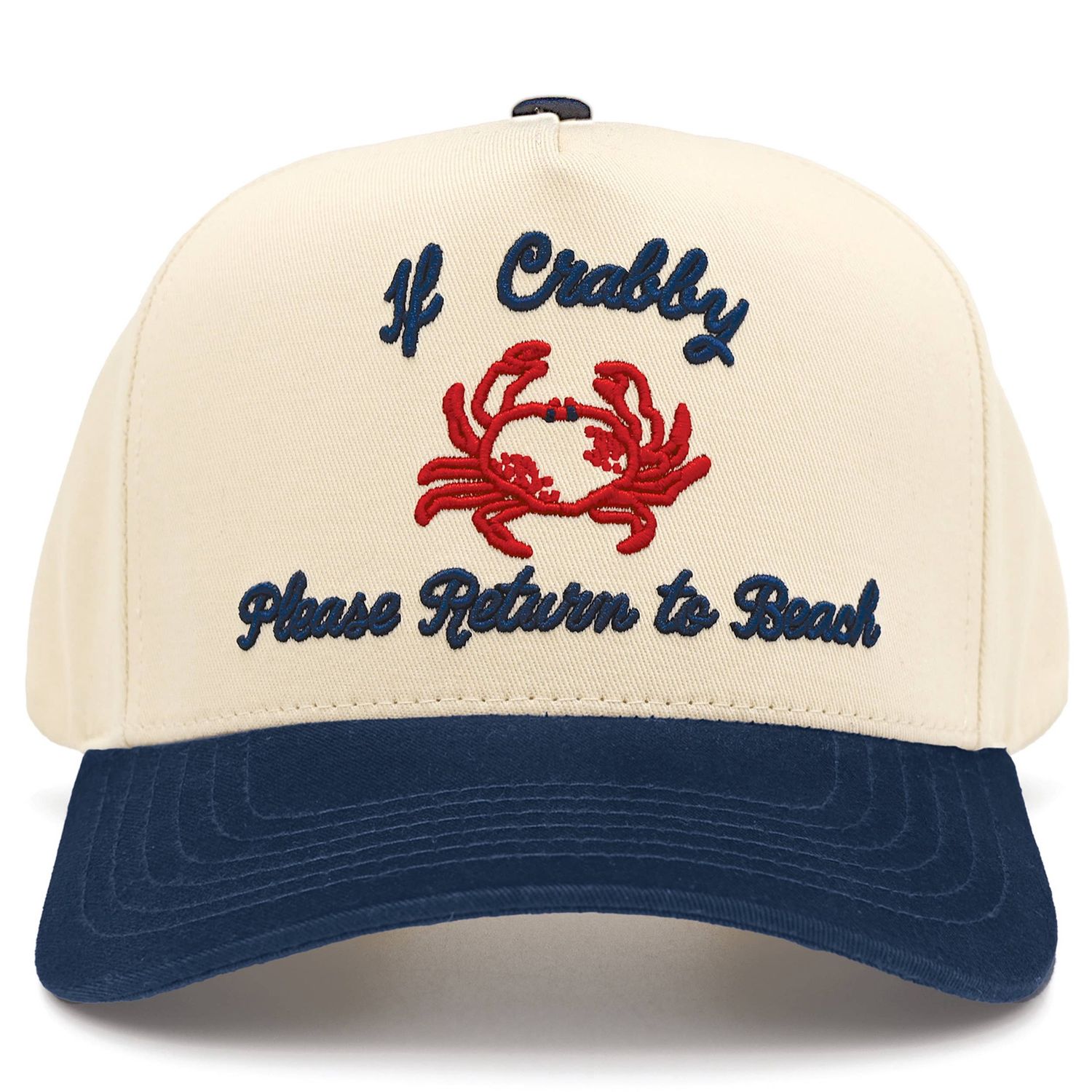 C.C IF CRABBY PLEASE RETURN TO BEACH Two Tone Trucker Hat