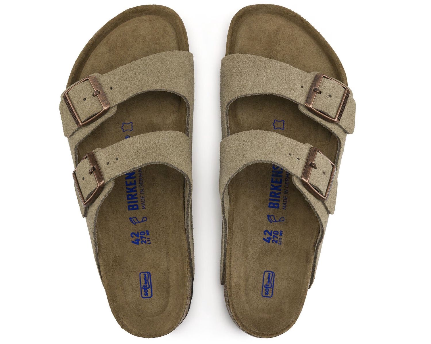 Arizona Soft Footbed Suede Leather - Taupe