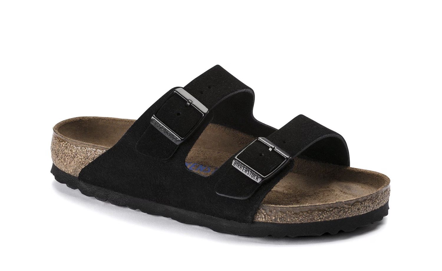 Arizona Soft Footbed Suede Leather -Black