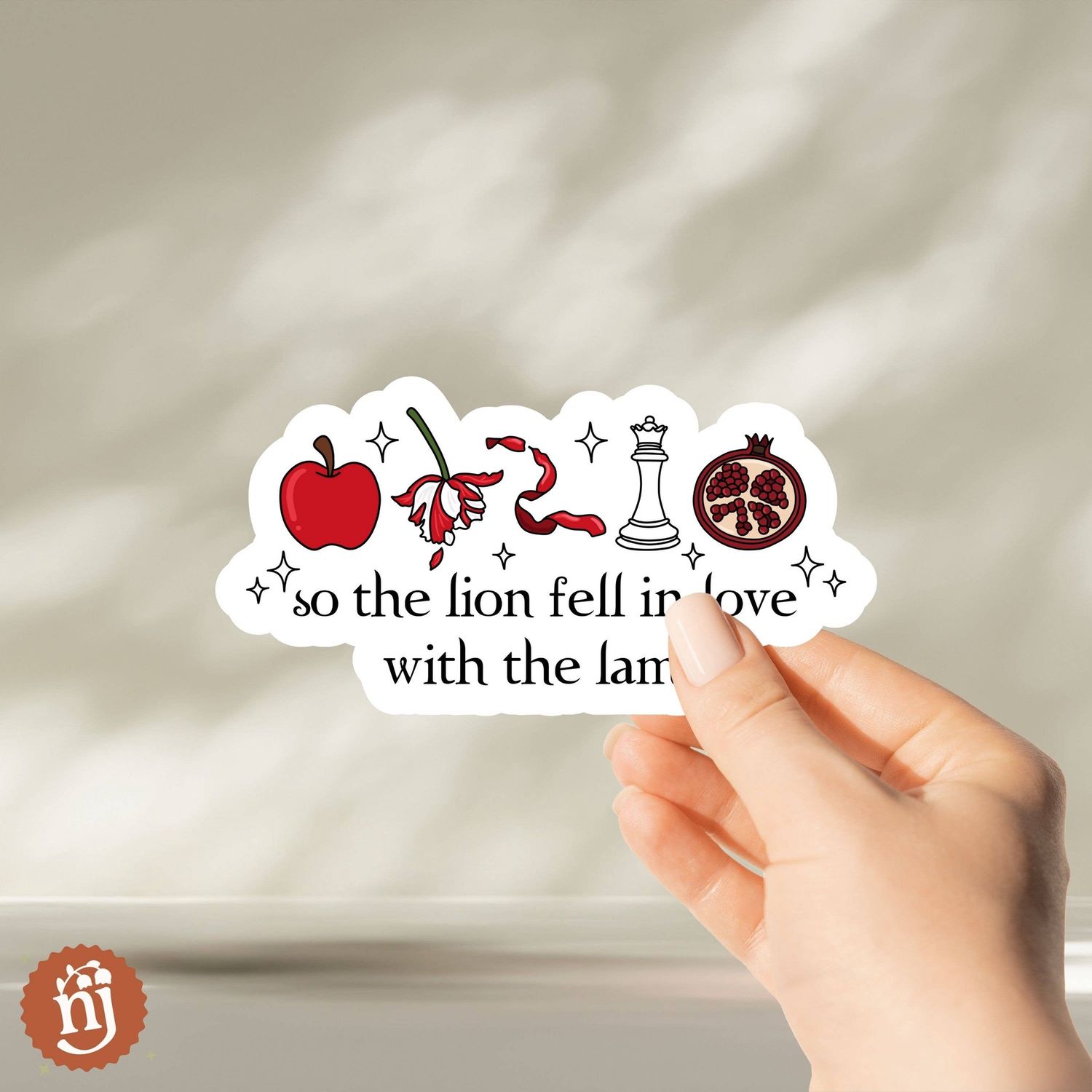 So The Lion Fell in Love with the Lamb Twilight Sticker