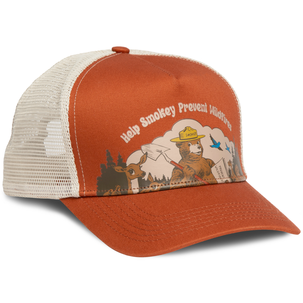 Help Smokey 5-Panel Trucker Hat: Terracotta