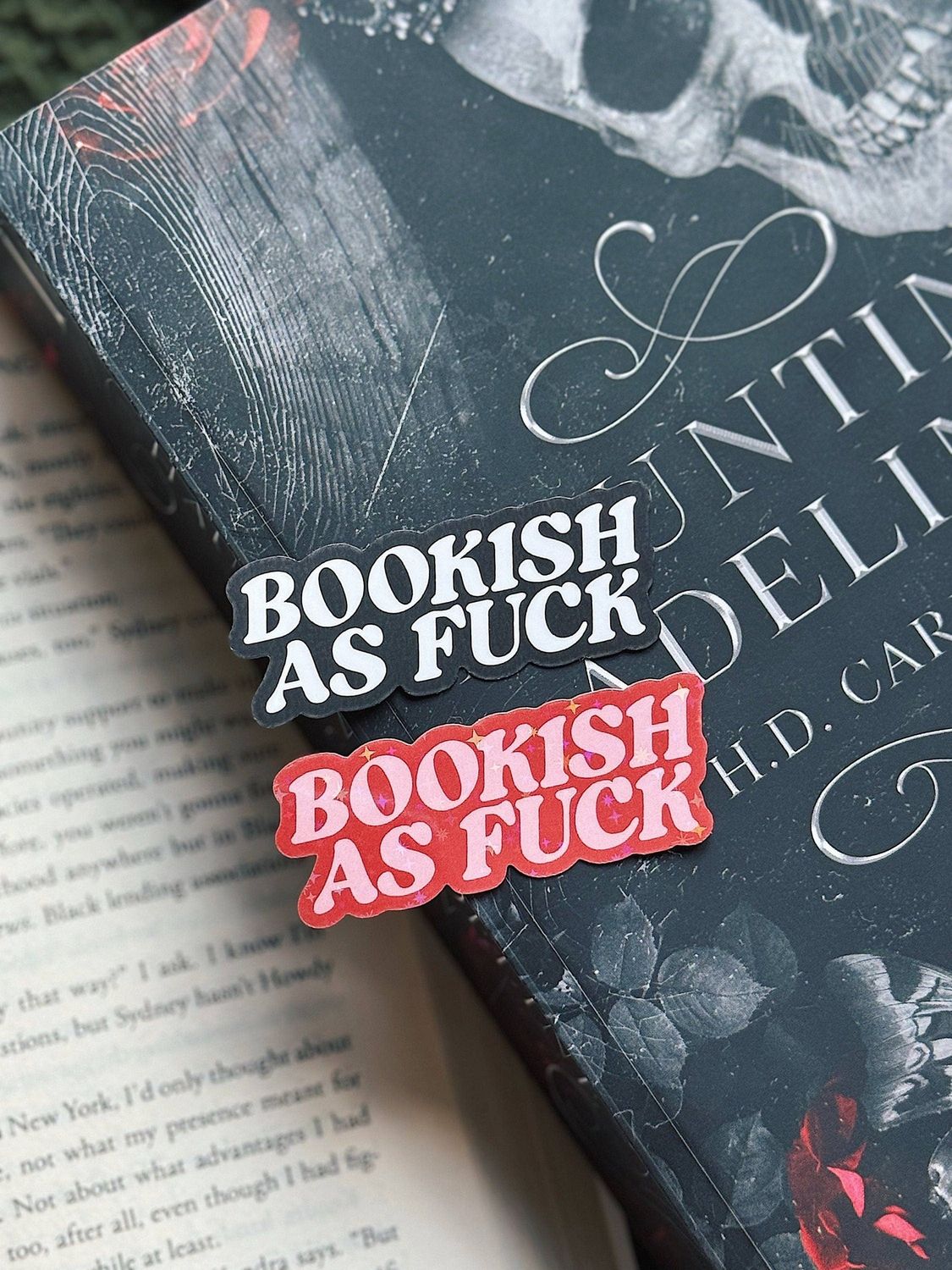 Bookish AF Sticker: Red/Pink / Matte WITH laminate