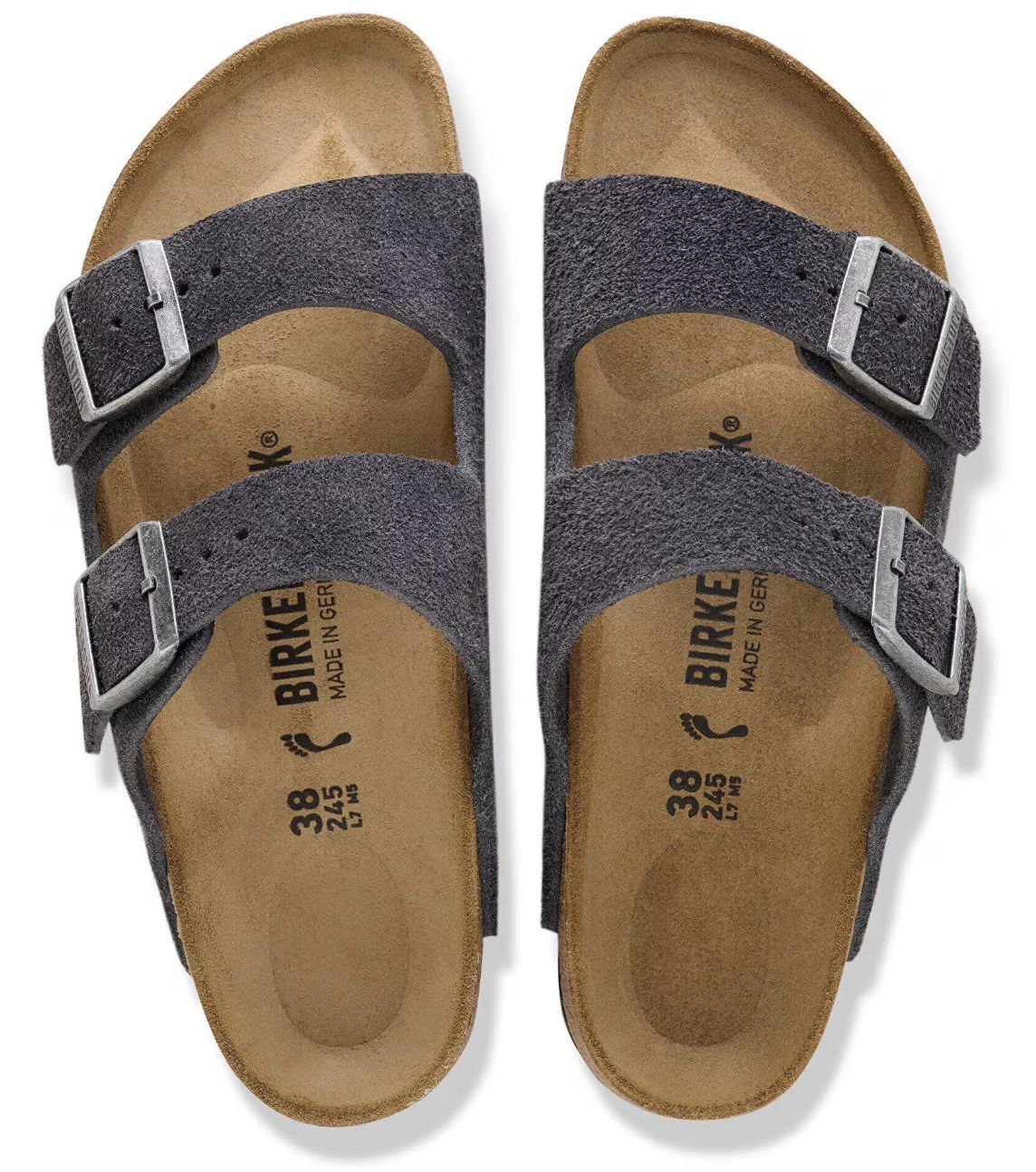 Arizona Suede Leather - Charcoal
