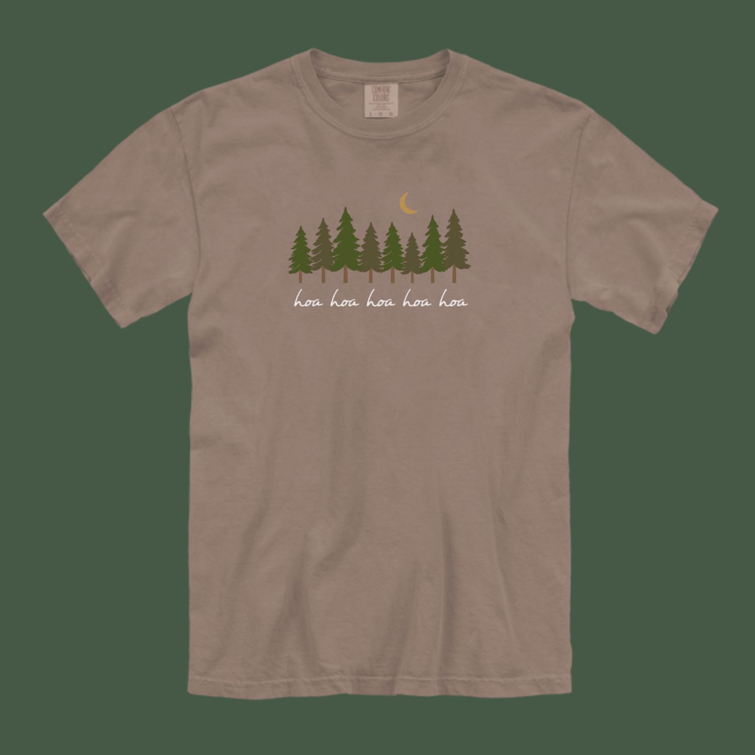 Hoa Hoa Hoa Pines Short Sleeve Tee, Color: Expresso, Size: Small