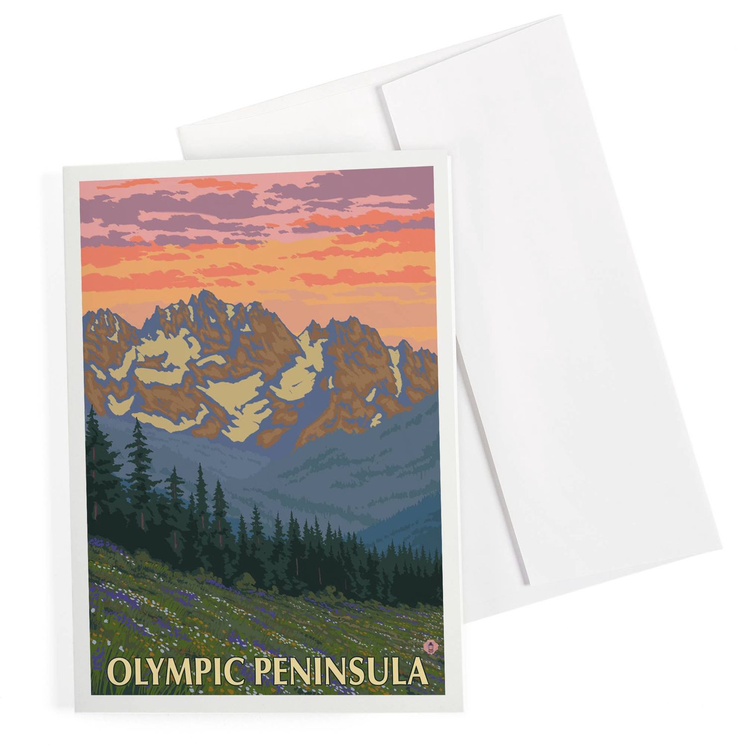 Olympic Peninsula, Spring Flowers Greeting Card