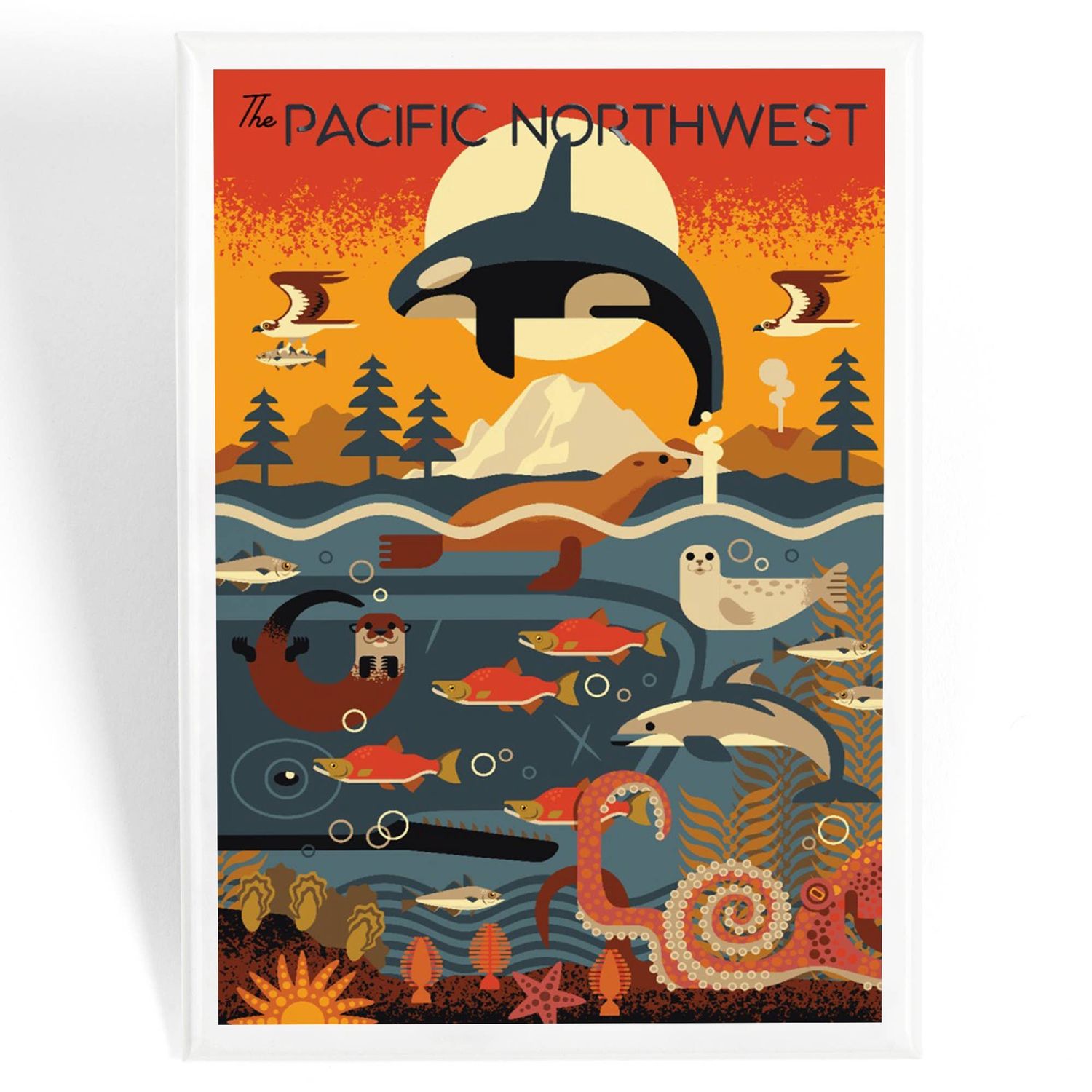 Pacific Northwest Marine Animals Magnet