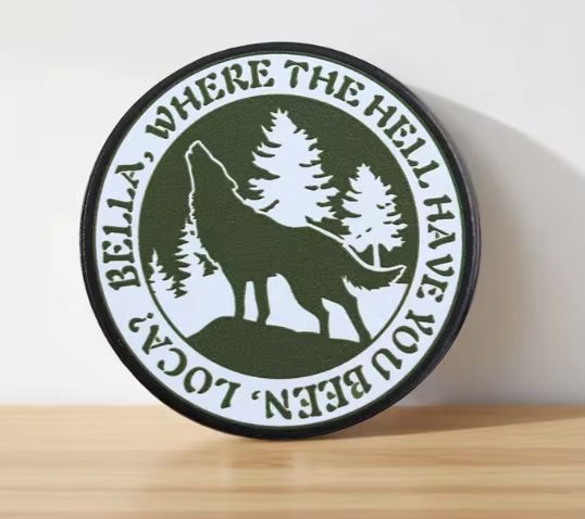 WTHYBL Green Wolf Pin