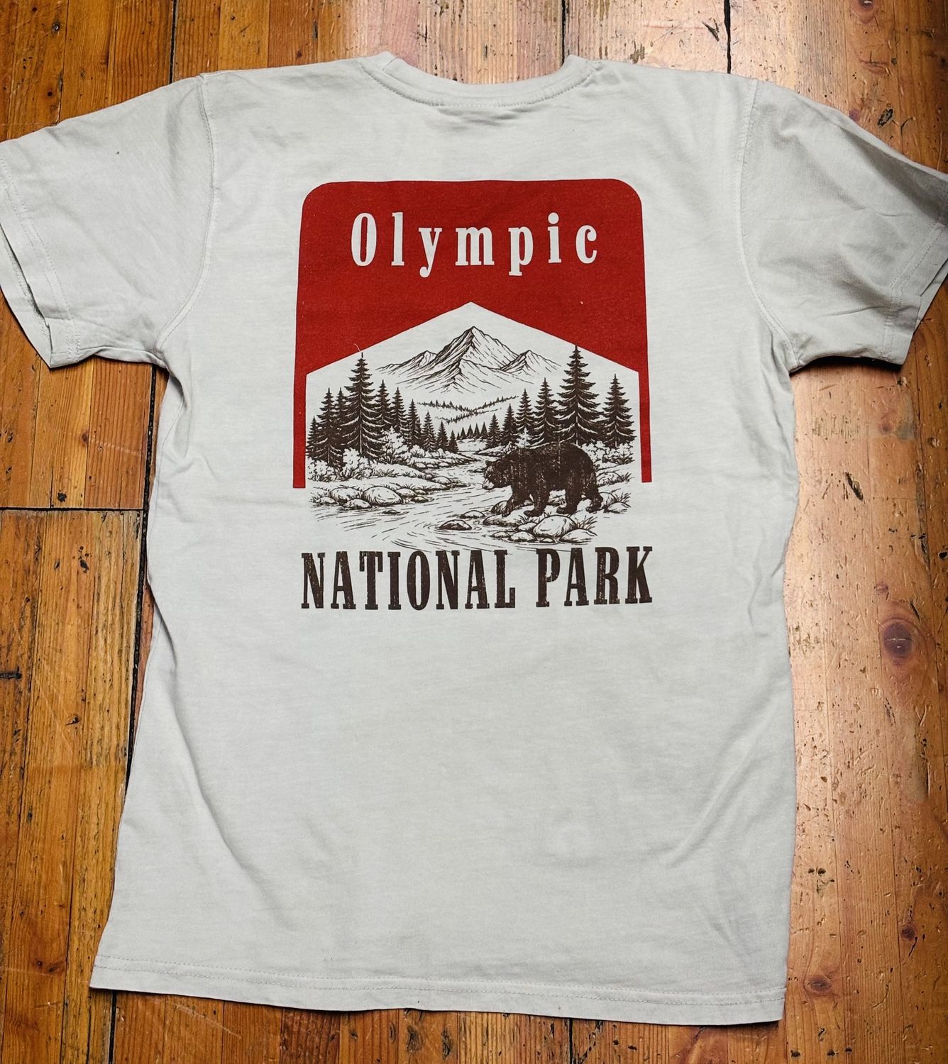 Olympic National Park- Cig Style Short Sleeve Tee, Color: Stone, Size: Small